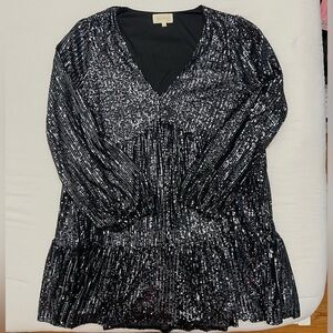 Sequin Long Sleeve Mini Dress